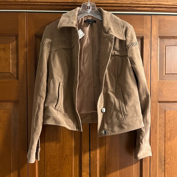 Scoop NYC Jackets & Blazers - Stylish Women's Brown Suede Jacket